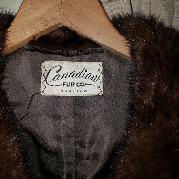 Brown leather and mink jacket. - Picture 5 of 5